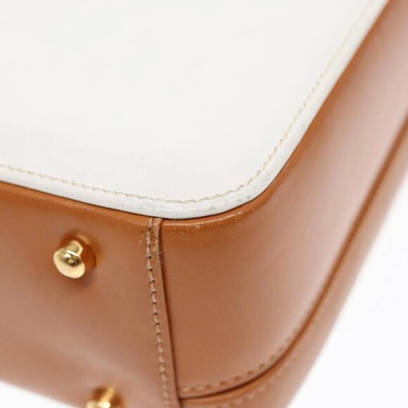 GUCCI Hand Bag Leather 2way White Gold - Picture 8 of 14